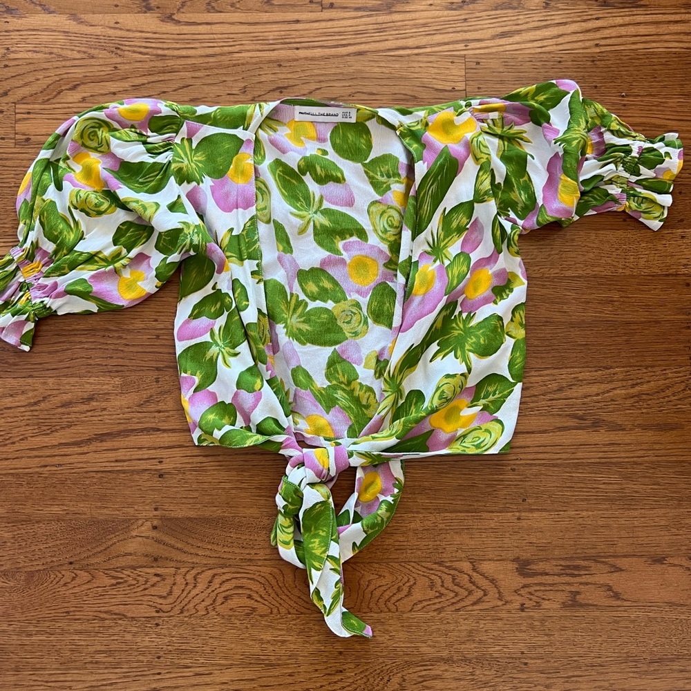 Faithfull the brand tie front top